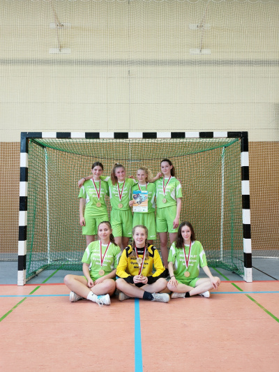 Handballteam Mädchen WK 2 Humboldt-Gymnasium Weimar (Marie Claus, Februar 2022)