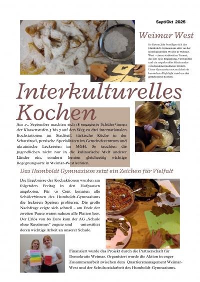 Interkulturelles Kochen (Frau Siegert, November 2025)