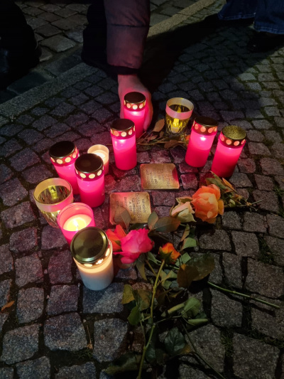 Stolpersteine an der Teichgasse 6 in Weimar (Baldur Friebe, November 2025)