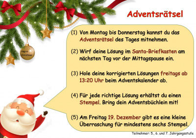 Adventsrätsel 2025 (PON, November 2025)