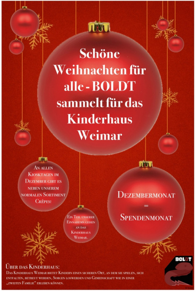 Weihnachtsaktion von BOLDT (Greta, Dezember 2025)