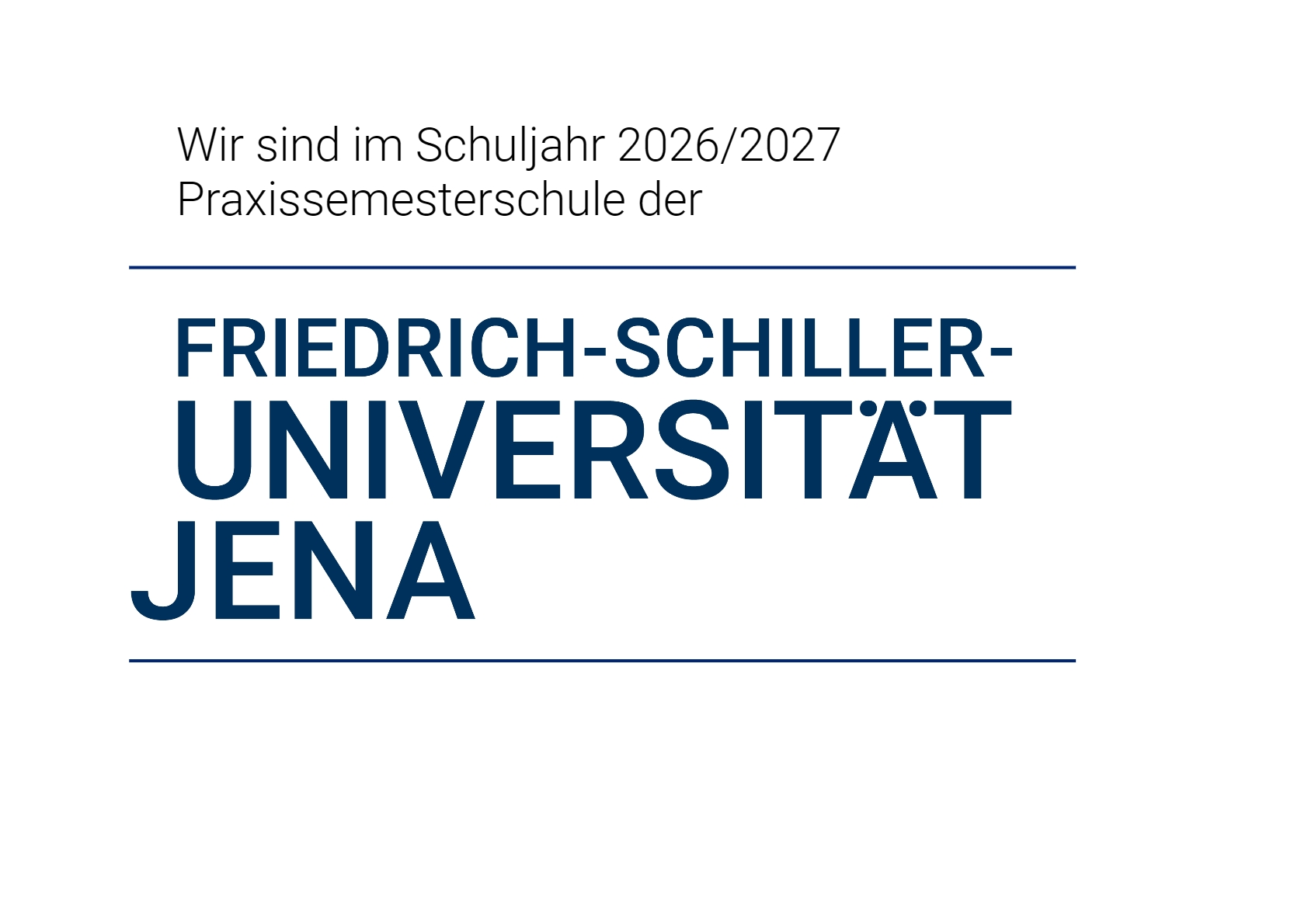 Logo Praxissemesterschule SJ2627, FSU Jena